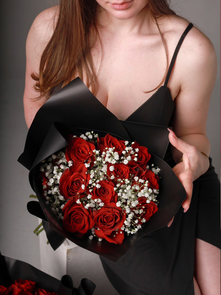 Roses Midnight Elegance (Red, Pink, White) — Flowers Station, Winnipeg florist