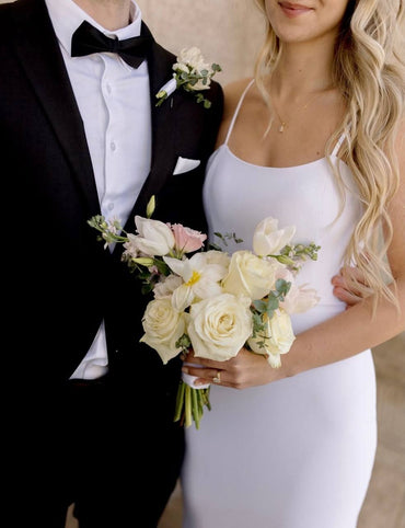 Soft White & Blush Bridal Bouquet — Flowers Station, Winnipeg florist