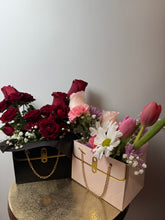 Chic Bloom Bag pink handbag floral arrangement - Flowers Station Winnipeg